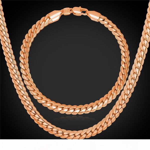 

18 «-32» мужчины золотая цепь 18k real позолоченные пшеницы цепи ожерелье браслет хип-хоп комплект ювелирных изделий, Silver