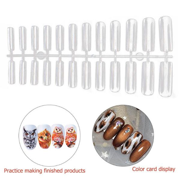 

nail art kits 504pcs diy non-trace tip full stick short droplet false manicure set piece box diy*