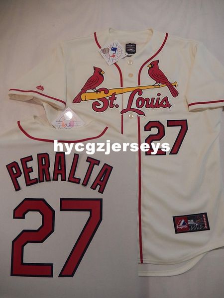 

baseball mens sc #27 jhonny peralta sewn alternate jersey creme mens stitched jerseys big and tall size xs-6xl for sale, Gray