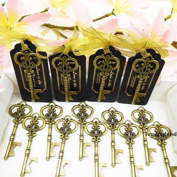 

beer openers key shaped bottle opener with tag vintage zinc alloy unique wedding favor party gift