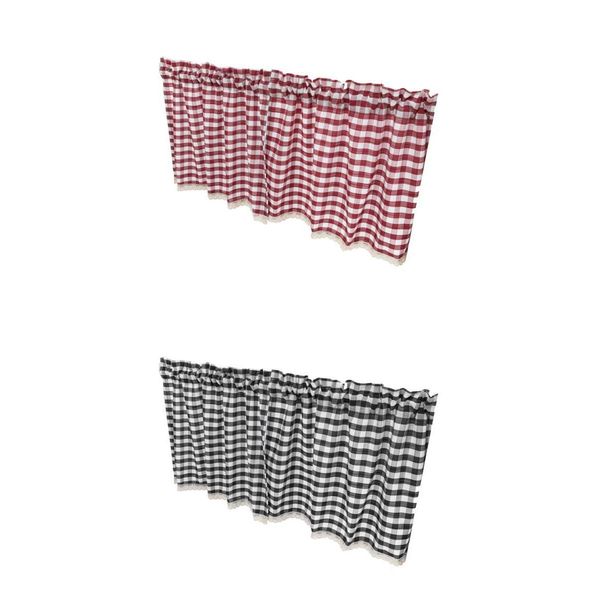 

2x elegant lace window curtain valance check window curtain treatments