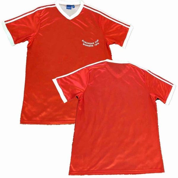 

european cup winners 1979 nottingham forest retro football home shirts nottingham mcgovern star robertson burns lloyd soccer jerseys, Black;yellow