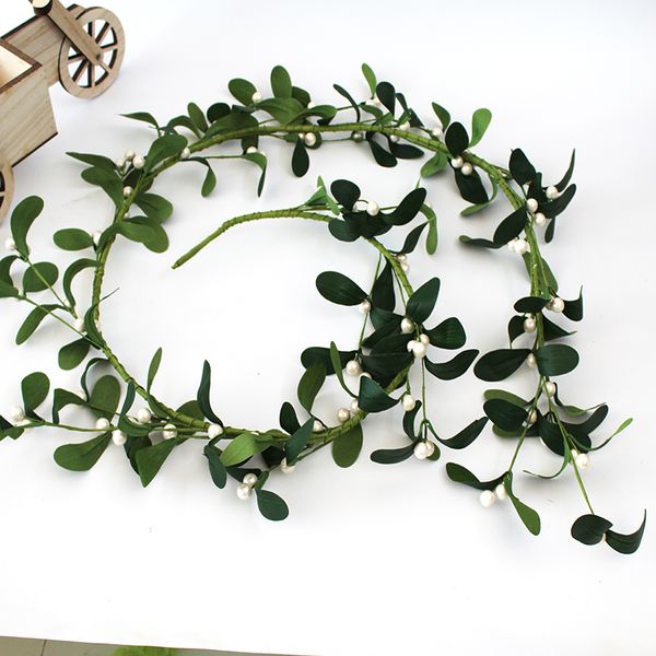 

artificial wedding arch flowers white rose garland 150cm leaf garland fake vine realistic flower garland for home decoration
