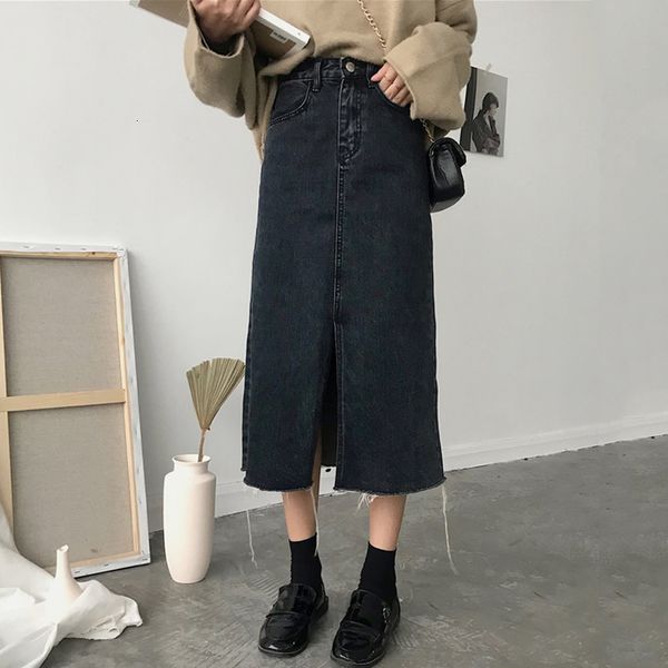 

wholesale new summer selling womens summer fashion casual a-line denim skirt l20, Black