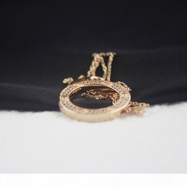 

women diamond hoop necklace 925 sterling silver circle necklaces rose golden party fine jewelry