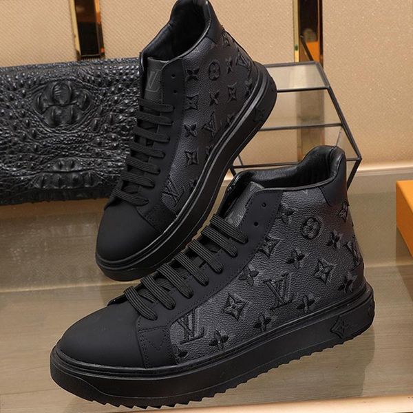 

mens shoes drop ship sports outdoor walking footwears lightweight lace -up high luxury casual men shoes herren sportschuhe, Black