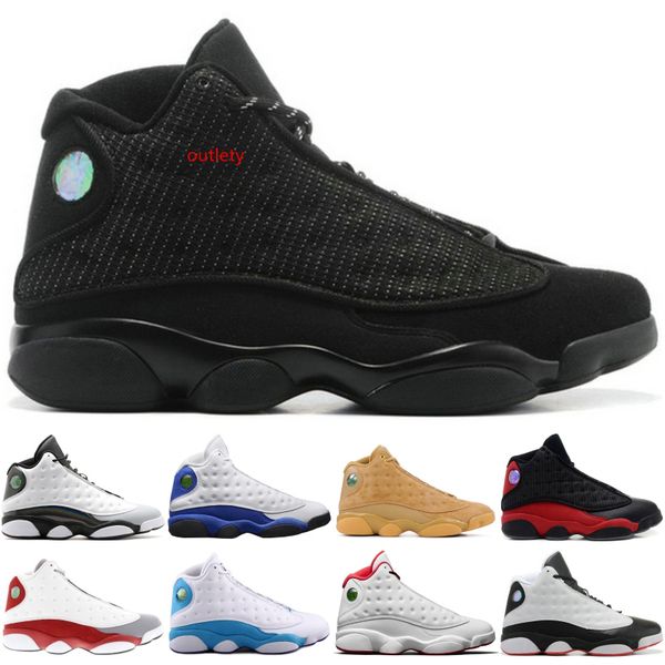 

black cat 13 mens high basketball shoes atmosphere grey wheat bred cp3 pe home dmp designer shoes 13s sport sneakers