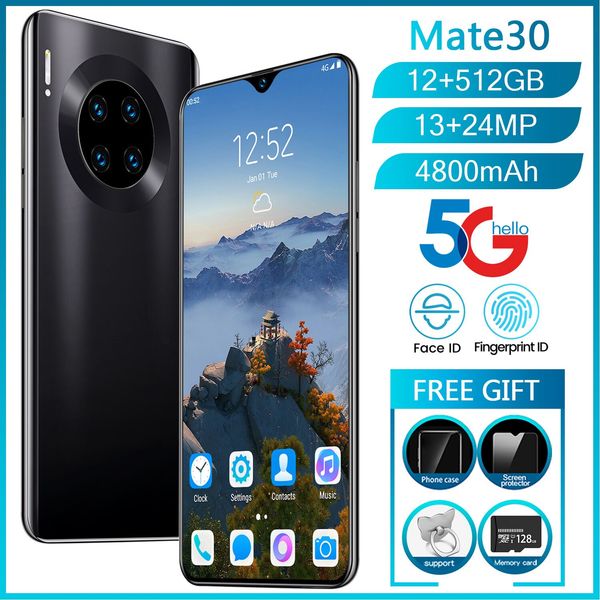

mate30 новой горячая трансграничной электронной коммерция 6,3-дюймовая большой экран android-коммуникатора покровного стекла обратно 2 + 16