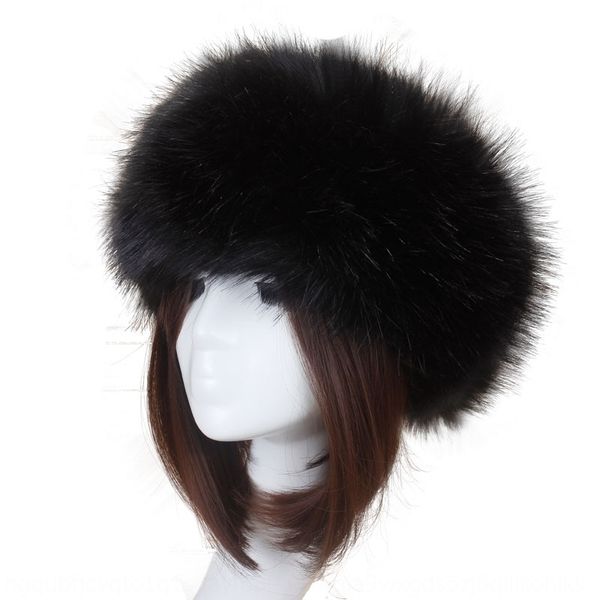 

imitation fur thickened fashion no warm hood hood empty warm hat ring head cover female fox fur no cornice hat, Blue;gray