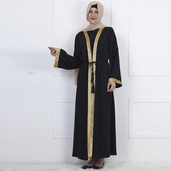 

sequin abaya kimono robe femme dubai cardigan muslim hijab dress women turkey kaftan abayas qatar caftan elbise islamic clothing