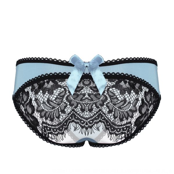 

klf6v temptation open hip butterfly butterflyhollow breathable bow transparent breifs 873 temptation open hip underwear butterflylace, Black;white
