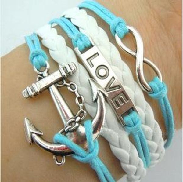 

charm bangle bracelets straps wrap around bracelet personalized love leather bracelets beautifully pulseras endless infinity bracelets, Golden;silver