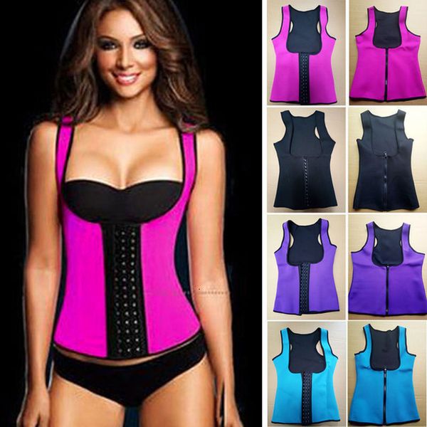 

xxxl waist trainer tank women body shaper slimming plus size shapewear cincher hook corset plus size chest binder l, White