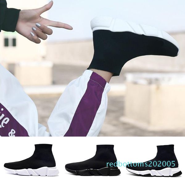 

2020 speed trainer paris socks shoes casual shoes men women soft sole fashion runner sports boots hiking sneakers eur 36-47 r05, Black