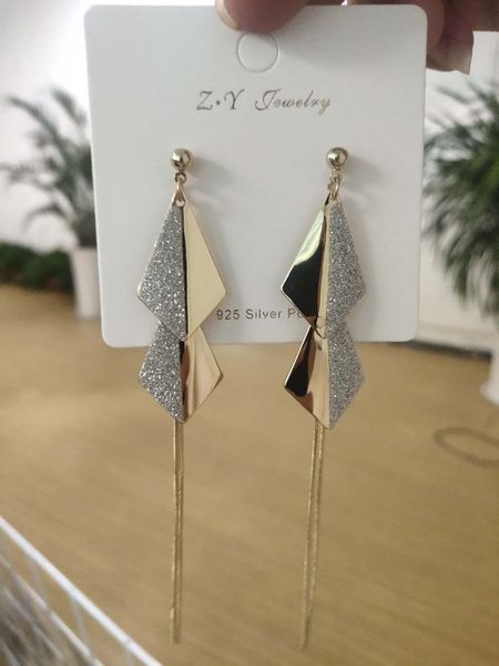 

s925 silver needle stud earrings natural pearl earrings female design sense temperament korea simple wild earrings, Golden;silver