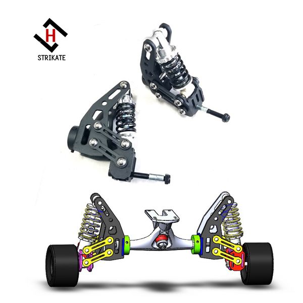 

skateboarding diy skateboard spring rear absorber bridge truck longboard kit