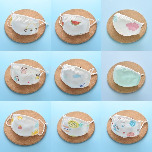 

anti-pollution mouth face masks boys girls cartoon three-layer non-woven masks breathable print desig #295 #669, Black