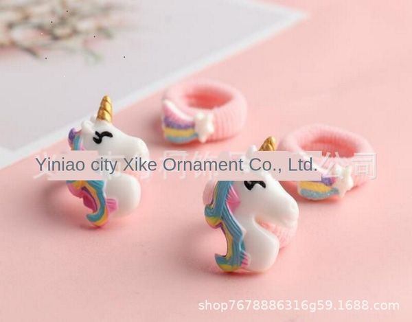 

unicorn meteor resin children's nylon rubber towel accessories band towel ring hair accessories 2020 unicorn hair ring, Slivery;white