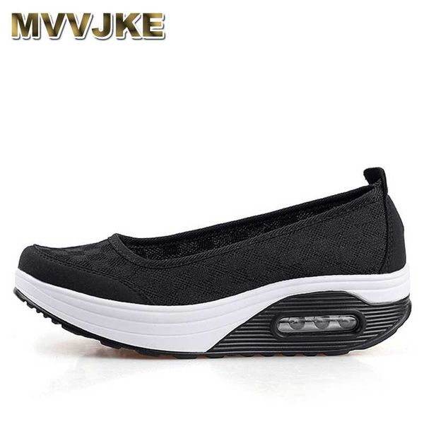 

mvvjkesummer autumn women flat platform woman casual sneakers air cushion comfort plain black lace-up lady boat shoes