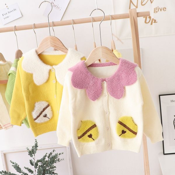 

autumn 2020 new sweater knitted cardigan cute rabbit clothing 0-1-2-3 doll clothing children's children's doll collar cartoon, Blue