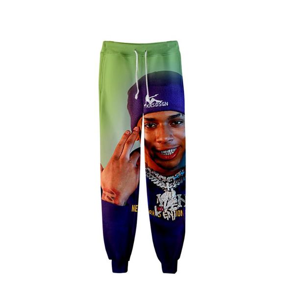 

nle choppa rapper hip 3d cool jogger pants anime cartoon 2020 new women men pencil trousers mid pattern full length flat, Black