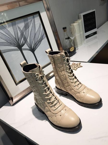 

fashion long boots leather patent leather trend martin boots calf leather rivet boots black mesh boots, with box us4-10