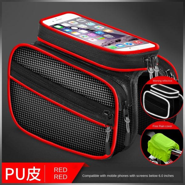 

new tube mountain bike front beam bag large capacity waterproof touch screen bicycle bicycle riding bag
