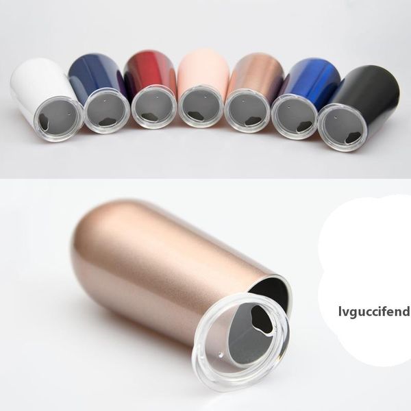 

stainless steel tumblers wine mugs 6oz egg cups vacuum insulated drinking bottles with clear lid 8 colors water mug cups bh3710 tqq
