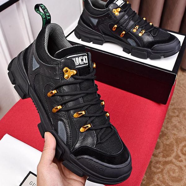 

new arrival men 's flashtrek sneaker mens shoes scarpe sportive da uomo breathable fashion sports shoes lace -up casual me, Black