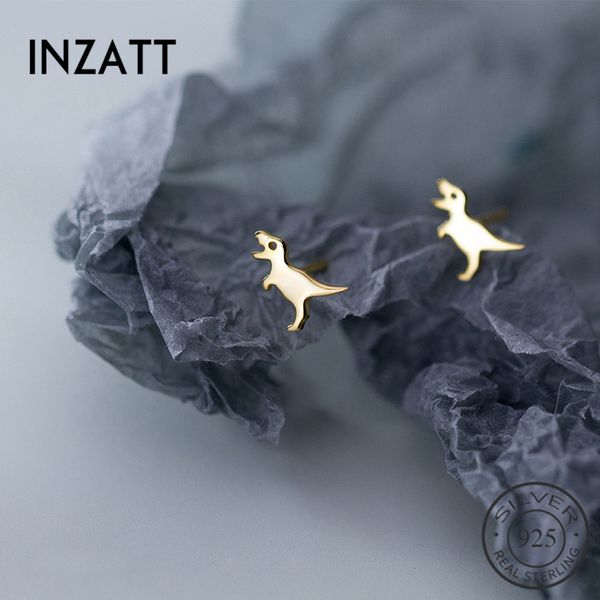 

stud inzareal 925 sterling silver tiny animal for fashion women party gold color hyperbole fine jewelry, Golden;silver