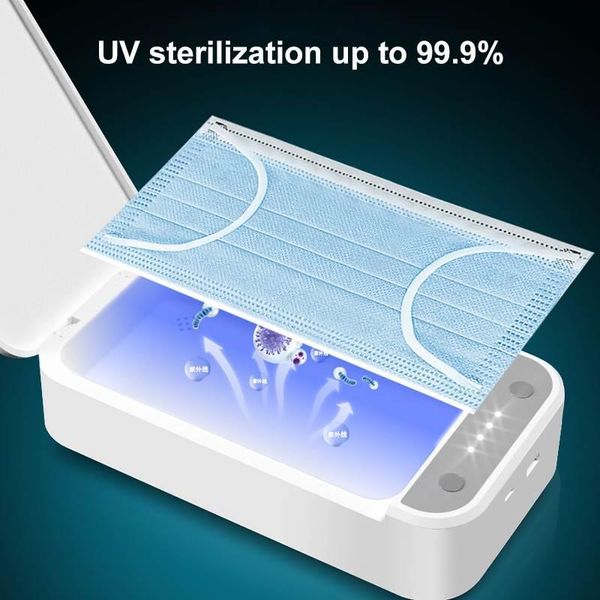 

5V UV Light Phone Sterilizer Box Jewelry Phones Cleaner Sanitizer Aroma Disinfection Cabinet with Aromatherapy Esterilizador DHL Shipping