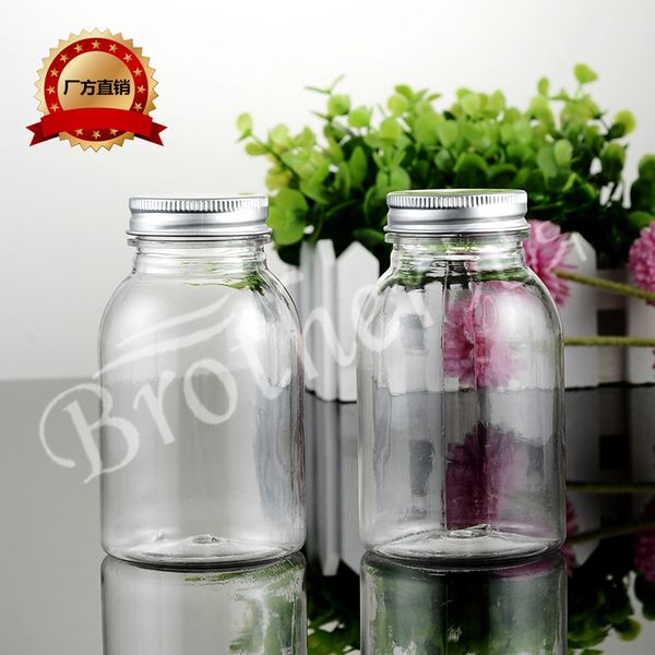 

220ml transparent milk bottle bath salt bottle mask pet 10pcs/lot