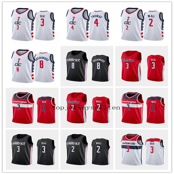 

washington wizards men john wall bradley beal rui hachimura 2019/20 swingman city nba basketball jersey association, Black