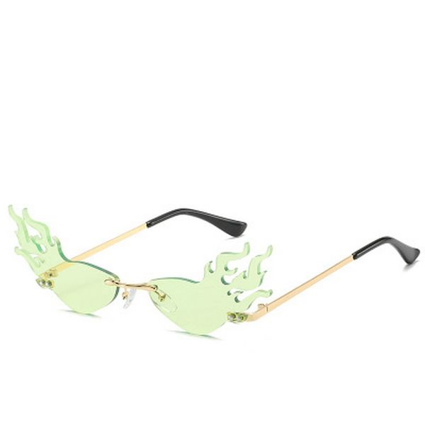 

firewave sunglasses 2020 trending wide side party streetwear sunglasses fire wave flame sunglasses women men rimless sun glasses lcbex