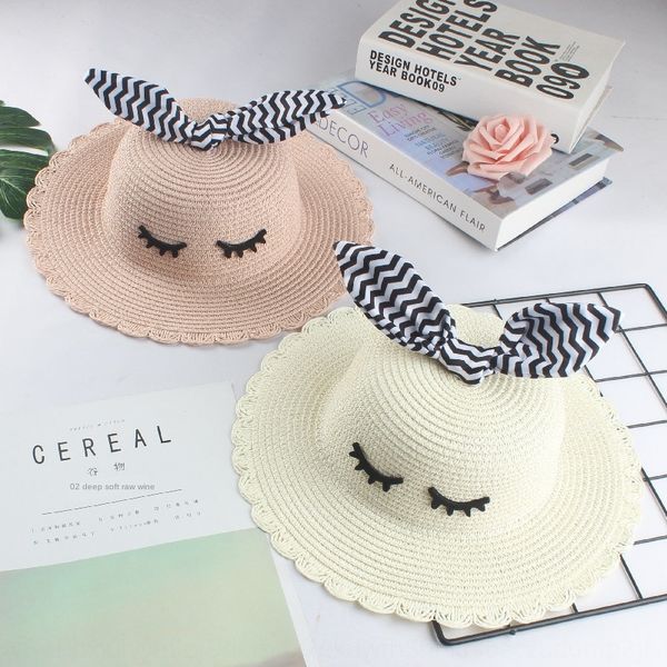 

summer children's straw girls' sun korean style girls' sun beach fisherman fisherman cap baby cap hat baby hat trendy, Yellow