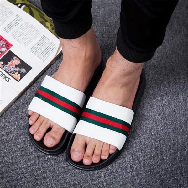 

cute bee stripe men slipper fashion personality loose boys sandals travelling brief brand teenagers slide shoes, Black;grey