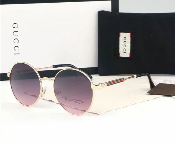 

sfeafvwvf 2020 trh круглые металлические солнечные очки дизайнер очки золото вспышки стекло объектива для женщин людей зеркало солнцезащитны, Blue;gray