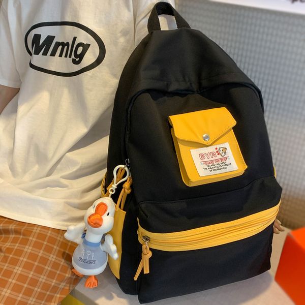 

dcimor new waterproof nylon women backpack female panelled schoolbag for teenage girls travel backpack book mochila