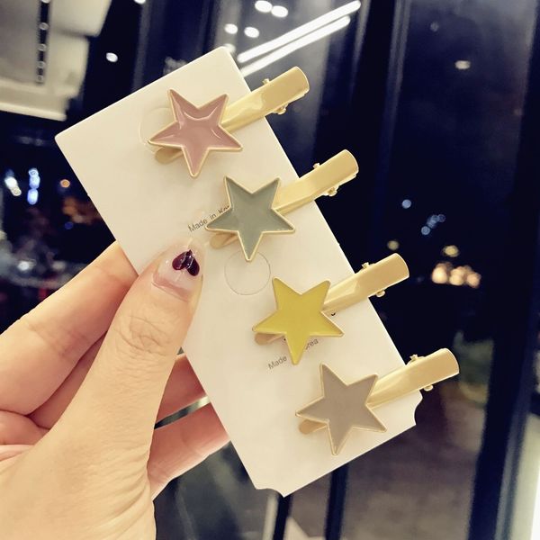 

южная корея east gate новые пять-уголок star сторона утконос односимвольный среди красного tiktok детского клипа чистого клип чистых волос, Slivery;white