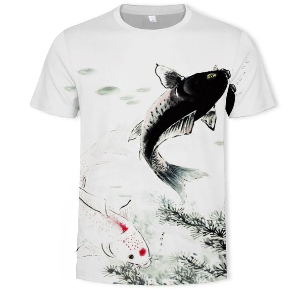 

taobao cross-border goods source 3d digital printing camouflage sketch summer and autumn mens t-shirt factory direct supply wholesale, White;black