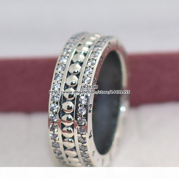 

100% 925 sterling silver forever ring with clear cz european designer style jewelry charm, Golden;silver