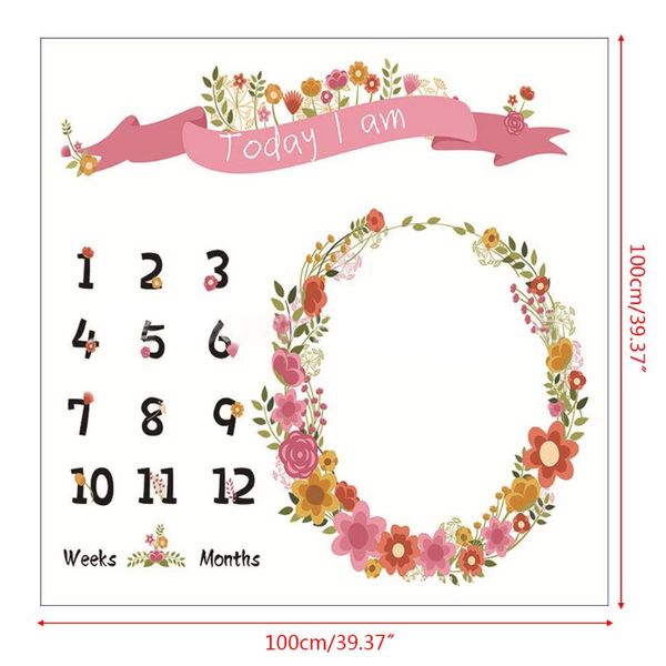 

унисекс детские новорожденного фото фон ткань мультфильм milestone одеяло