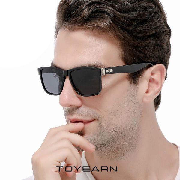 

2020 new brand designer vintage men's square polarized sunglasses men driving coating mirror sun glasses for male, White;black