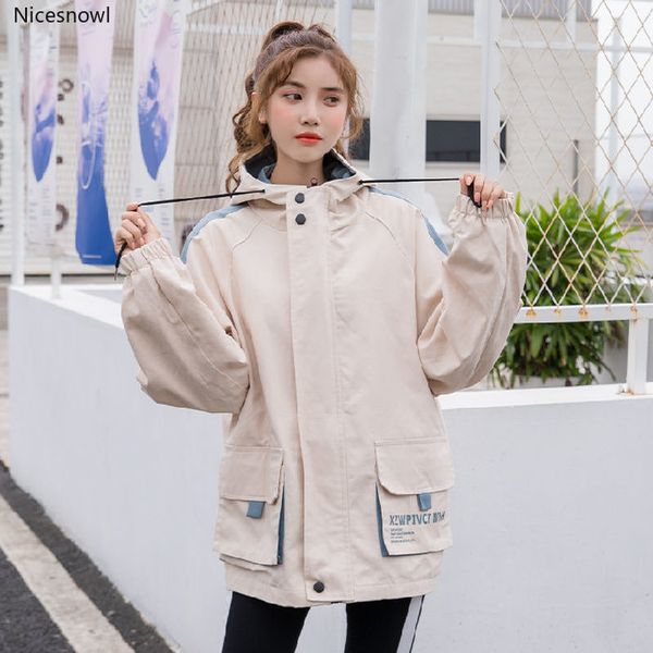 

women's jackets student jacket tooling female outerwear spring and autumn 2021 women loose casual top, Black;brown