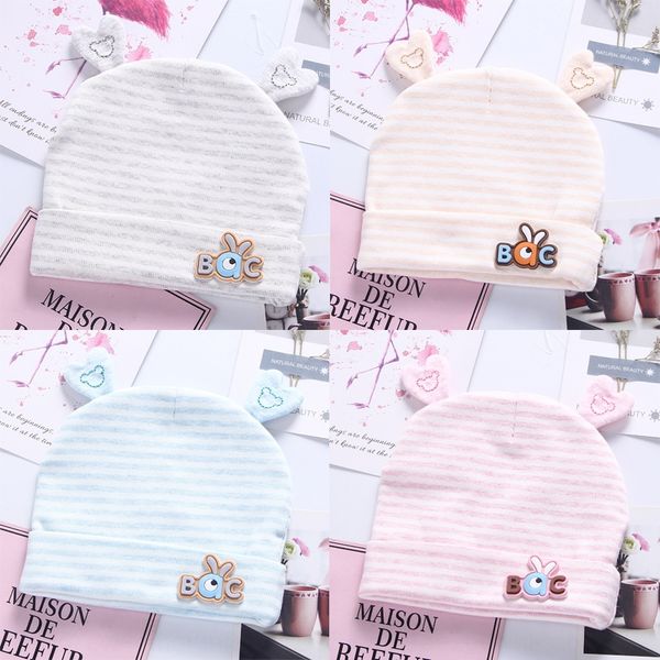 

newborn warm hat baby cap hat season 0-3-6 months old male and female babies full moon thick cotton warm newborn baby cap, Blue;gray