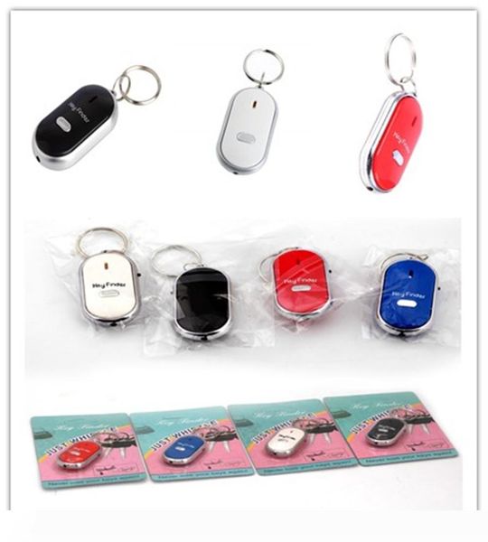 

mini novelty key finder white led key finder locator find lost keys chain keychain whistle sound control