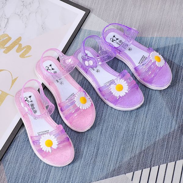 

new girls' sandals fashion rhinestone soft bottom crystal bowknot sandals children's shoes children's princess shoes, Black;red