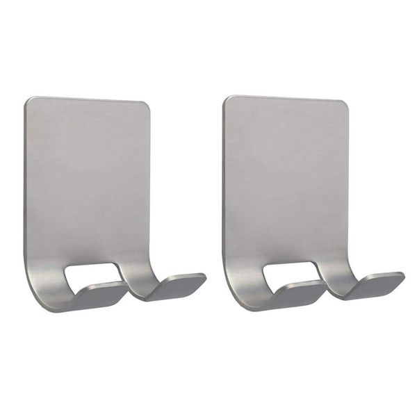 

razor holder shaver hook hanger stand(2 pack) self adhesive stainless steel storage hook,shower hook for razor,bathroom kitchen