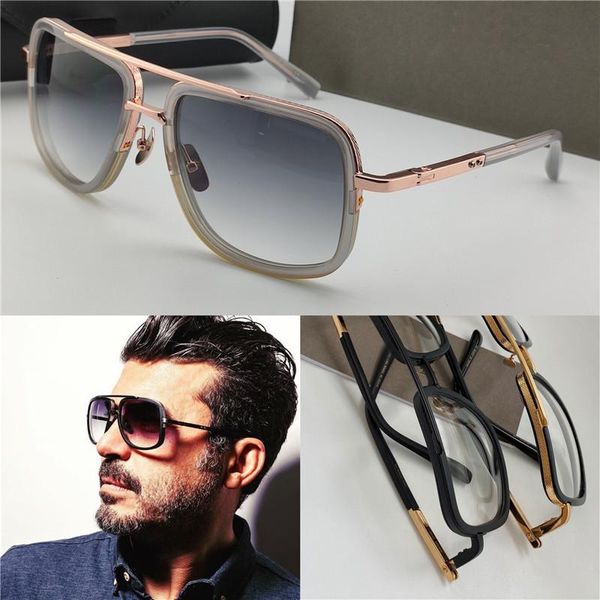 

новый солнцезащитных очки мужчина марочного дизайна металла стиль моды 2030 один квадратный кадр на открытом воздухе уф-защиты 400 линзы очк, White;black