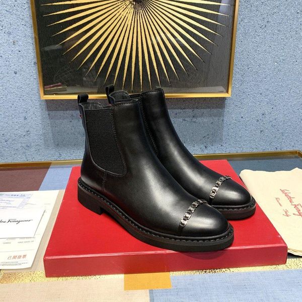 

2020y high-end limited edition high-heeled square head ladies boots new retro thick with fashion winter boots women's boots, size: 36-4